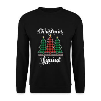 Christmas Squad Element December Plaid Christmas - Unisex Sweatshirt - black - Front - Alina (178cm) & Michal (187cm)