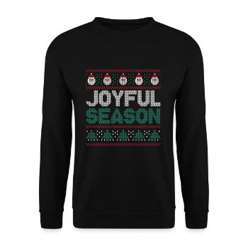 Santa Ugly Dezember Fröhliche Jahreszeit Hässliche Weihnachten - Unisex Pullover - Schwarz - Vorne - Alina (178cm) & Michal (187cm)