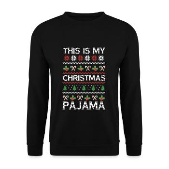 Schnee Hässlich Dezember Urlaub Hässliche Weihnachten - Unisex Pullover - Schwarz - Vorne - Alina (178cm) & Michal (187cm)