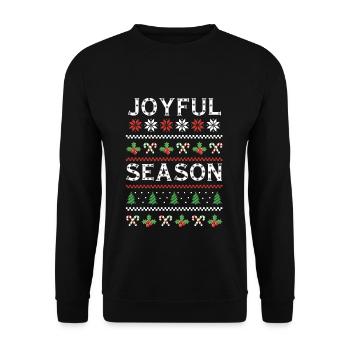 Schnee Hässlich Dezember Fröhliche Jahreszeit Hässliche Weihnachten - Unisex Pullover - Schwarz - Vorne - Alina (178cm) & Michal (187cm)