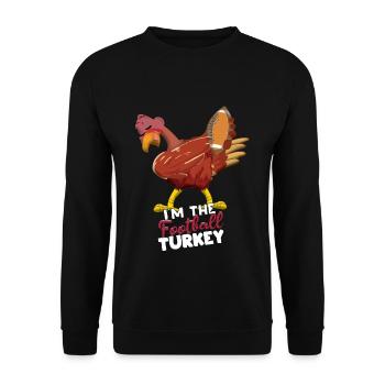 Rugby Dabbing Turquie Fan de football Thanksgiving - Sweat-shirt Unisexe - noir - Devant - Alina (178cm) & Michal (187cm)