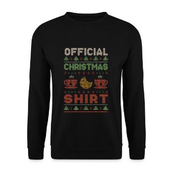 Ugly December Holiday Ugly My Christmas - Unisex Pullover - Schwarz - Vorne - Alina (178cm) & Michal (187cm)