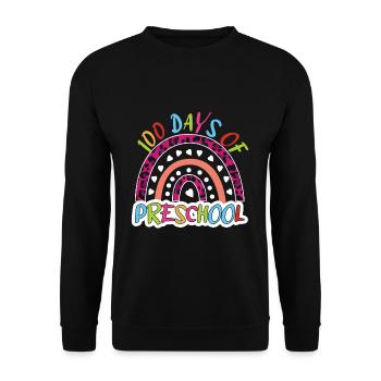 Student 100th Day Preschool Kid 100 Days Of School - Unisex Sweatshirt - black - Front - Alina (178cm) & Michal (187cm)