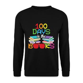 Le 100e jour de l’étudiant dans les livres 100 jours d’école - Sweat-shirt Unisexe - noir - Devant - Alina (178cm) & Michal (187cm)