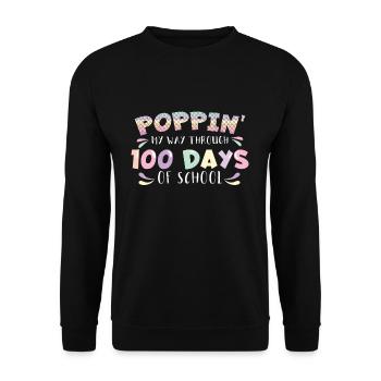 Student 100th Day Pop Fidget 100 Days Of School - Unisex Sweatshirt - black - Front - Alina (178cm) & Michal (187cm)