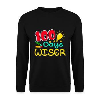 Student 100th Day Wiser 100 Days Of School - Unisex Sweatshirt - black - Front - Alina (178cm) & Michal (187cm)