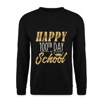 Étudiant royal heureux 100e jour 100 jours d’école - Sweat-shirt Unisexe - noir - Devant - Alina (178cm) & Michal (187cm)