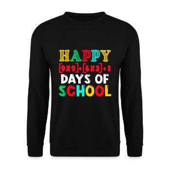 Math Student Happy 100th Day 100 Days Of School - Unisex Sweatshirt - black - Front - Alina (178cm) & Michal (187cm)