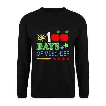 Bleistift 100. Tag des Unfugs 100 Tage Schule - Unisex Pullover - Schwarz - Vorne - Alina (178cm) & Michal (187cm)