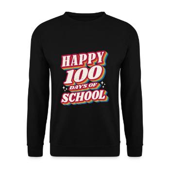 Retro Student Happy 100th Day 100 Days Of School - Unisex Sweatshirt - black - Front - Alina (178cm) & Michal (187cm)