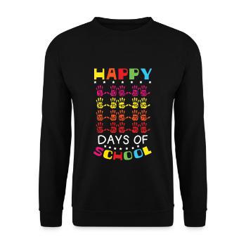 Mignon étudiant heureux 100e jour 100 jours d’école - Sweat-shirt Unisexe - noir - Devant - Alina (178cm) & Michal (187cm)
