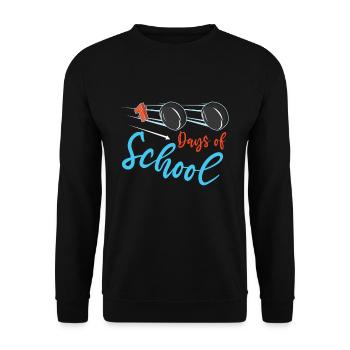 Étudiant de hockey Joyeux 100e jour 100 jours d’école - Sweat-shirt Unisexe - noir - Devant - Alina (178cm) & Michal (187cm)