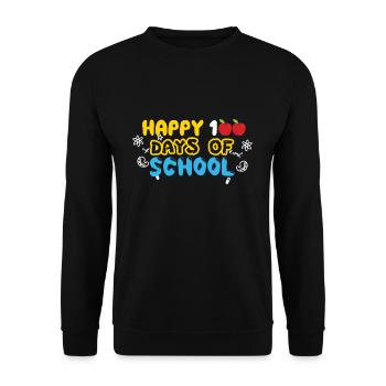 100th Day Funny Apple Happy 100 Days Of School - Unisex Sweatshirt - black - Front - Alina (178cm) & Michal (187cm)