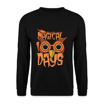 Magie magique 100e jour Joyeux 100 jours d’école - Sweat-shirt Unisexe - noir - Devant - Alina (178cm) & Michal (187cm)