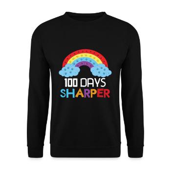 Rainbow Pop 100e jour plus précis Jours d’école - Sweat-shirt Unisexe - noir - Devant - Alina (178cm) & Michal (187cm)
