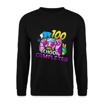 Le jeu du 100e jour des élèves complète 100 jours d’école - Sweat-shirt Unisexe - noir - Devant - Alina (178cm) & Michal (187cm)