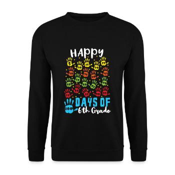 Hände 6. Klasse Happy 100th Day 100 Tage Schule - Unisex Pullover - Schwarz - Vorne - Alina (178cm) & Michal (187cm)