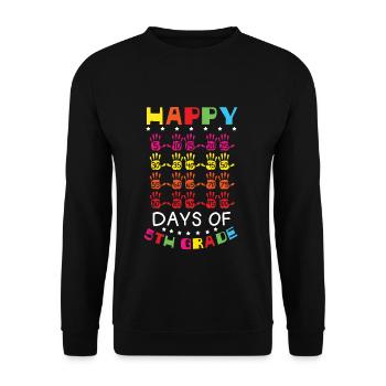 5. Klasse Hände Happy 100th Day 100 Tage Schule - Unisex Pullover - Schwarz - Vorne - Alina (178cm) & Michal (187cm)