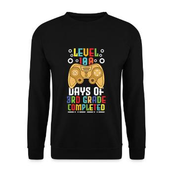 100e jour terminé Gamer 3e année jours d’école - Sweat-shirt Unisexe - noir - Devant - Alina (178cm) & Michal (187cm)