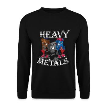 Chemical Element Heavy Rock Hand Metal Musik Liebhaber - Unisex Pullover - Schwarz - Vorne - Alina (178cm) & Michal (187cm)