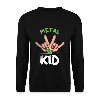 Rocker Sign Rock Hand Metal Kid Metal Lover - Unisex Pullover - Schwarz - Vorne - Alina (178cm) & Michal (187cm)