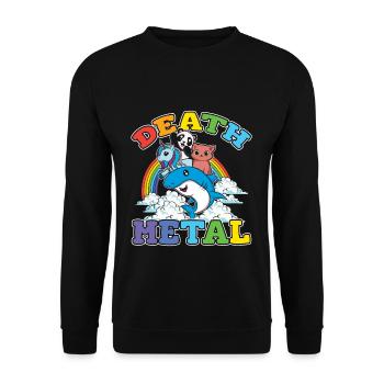 Licorne Panda Chat Requin Amour Métal Musique Rock - Sweat-shirt Unisexe - noir - Devant - Alina (178cm) & Michal (187cm)