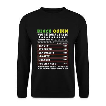 Fière Mélanine noire Mois de l’histoire des Noirs - Sweat-shirt Unisexe - noir - Devant - Alina (178cm) & Michal (187cm)