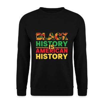 History American Black Pride Black History Month - Unisex Sweatshirt - black - Front - Alina (178cm) & Michal (187cm)