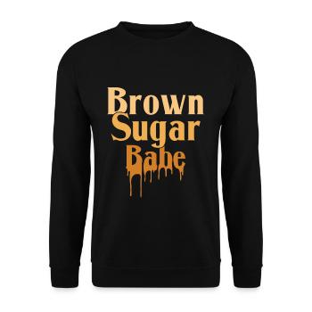 Mélanine Black Girl Brown Black History Mois - Sweat-shirt Unisexe - noir - Devant - Alina (178cm) & Michal (187cm)