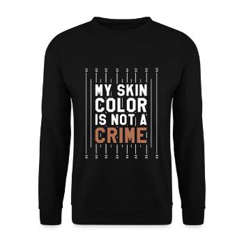Skin Color Equality Protest Pride Black History - Unisex Sweatshirt - black - Front - Alina (178cm) & Michal (187cm)