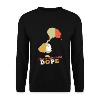 Africa Black Girl Unapologetic Black History Month - Unisex Pullover - Schwarz - Vorne - Alina (178cm) & Michal (187cm)