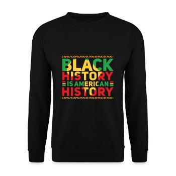 History America Black Pride Black History Month - Unisex Sweatshirt - black - Front - Alina (178cm) & Michal (187cm)