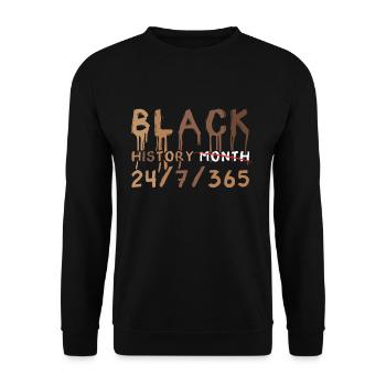 Black History Month Everyday Pride Black History - Unisex Sweatshirt - black - Front - Alina (178cm) & Michal (187cm)