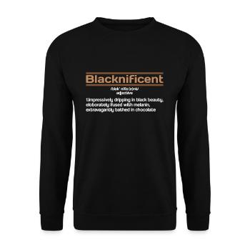 Magnificent Beauty Black Pride Black History Month - Unisex Sweatshirt - black - Front - Alina (178cm) & Michal (187cm)