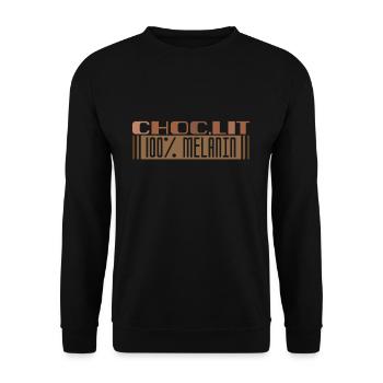 Melanin Chocolate Pride Black History Month - Unisex Sweatshirt - black - Front - Alina (178cm) & Michal (187cm)