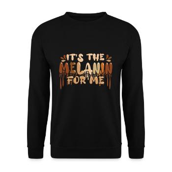 Colors Melanin Dripping Pride Black History Month - Unisex Sweatshirt - black - Front - Alina (178cm) & Michal (187cm)