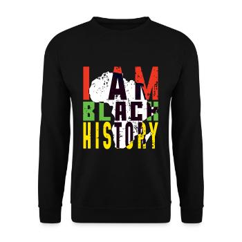 Mois de l’histoire des Noirs en Afrique Fierté des Noirs - Sweat-shirt Unisexe - noir - Devant - Alina (178cm) & Michal (187cm)
