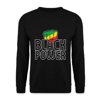 Mois de l’histoire des Noirs de la Fierté Puissante - Sweat-shirt Unisexe - noir - Devant - Alina (178cm) & Michal (187cm)