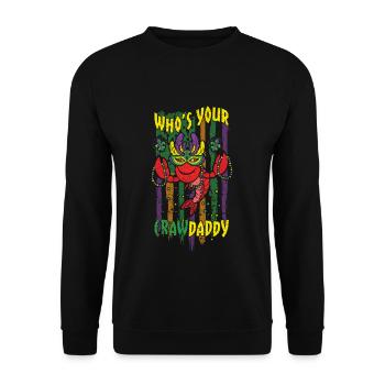 Crawfish Daddy Festival Parade Beads Mardi Gras - Unisex Pullover - Schwarz - Vorne - Alina (178cm) & Michal (187cm)