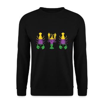 Crawfish Lobster Festival Parade Beads Mardi Gras - Unisex Pullover - Schwarz - Vorne - Alina (178cm) & Michal (187cm)