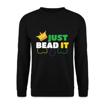 Festival Parade Just Bead It Mardi Gras - Unisex Pullover - Schwarz - Vorne - Alina (178cm) & Michal (187cm)