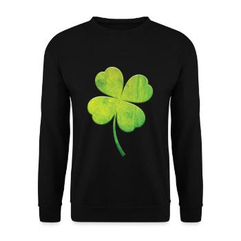 Teinture Trèfle Chance Joyeuse Saint-Patrick - Sweat-shirt Unisexe - noir - Devant - Alina (178cm) & Michal (187cm)