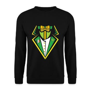 Funny Costume Saint Paddy Shamrock Saint Patricks - Unisex Pullover - Schwarz - Vorne - Alina (178cm) & Michal (187cm)