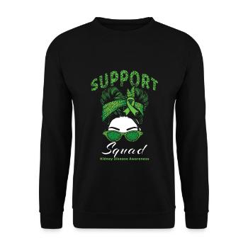 L'escouade soutient le Mois de la sensibilisation à la maladie du rein vert - Sweat-shirt Unisexe - noir - Devant - Alina (178cm) & Michal (187cm)