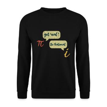 Drôle Math Meme Mars Math Vacances Mathématiques Pi - Sweat-shirt Unisexe - noir - Devant - Alina (178cm) & Michal (187cm)