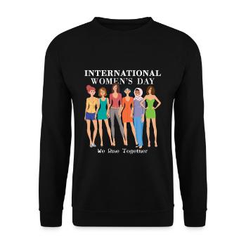 International Womens Day Rise Feminism - Unisex Sweatshirt - black - Front - Alina (178cm) & Michal (187cm)