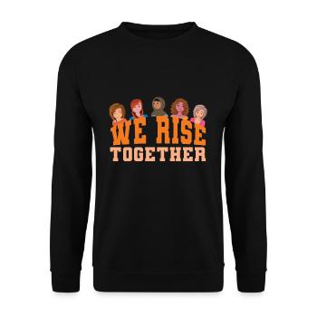 International Womens Day Rise Feminism Equality - Unisex Sweatshirt - black - Front - Alina (178cm) & Michal (187cm)