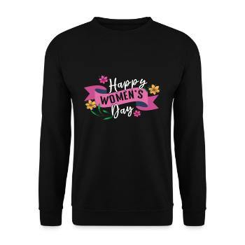 Journée internationale de la femme Bonne Journée de la femme - Sweat-shirt Unisexe - noir - Devant - Alina (178cm) & Michal (187cm)