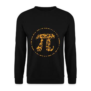 Leopard Muster Dekor Mathematik Urlaub Mathematik Pi - Unisex Pullover - Schwarz - Vorne - Alina (178cm) & Michal (187cm)