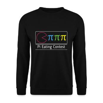Drôle Pi Manger Math Vacances Mathématiques Humour Pi - Sweat-shirt Unisexe - noir - Devant - Alina (178cm) & Michal (187cm)